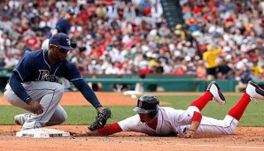 Mookie Betts (r.) gilt als Sinnbild für die Offensive der Boston Red Sox