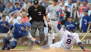 Javier Baez erzielte den Run zum Sieg der Cubs nach wildem Schlussspurt