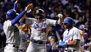 Enrique Hernandez (M.) schlug einen Grand Slam in Chicago