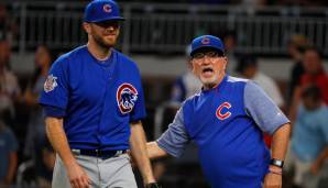 Cubs-Manager Joe Maddon (r.) zusammen mit Closer Wade Davis