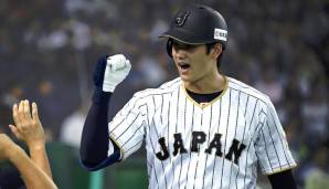 Shohei Ohtani im Nationalmannschaftstrikot. Künftig spielt er zusammen mit Mike Trout