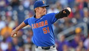 Brady Singer schaffte 12 Strikeouts in der College World Series gegen LSU.