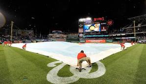 Das Spiel im Nationals Park musste wegen Regens abgebrochen werden.