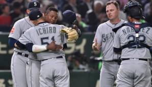 Ichiro Suzuki wurde von den Kollegen im Tokyo Dome feierlich verabschiedet.