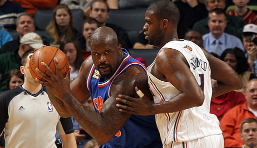 Shaquille O'Neal (l.) begann seine NBA-Laufbahn 1992 in Orlando