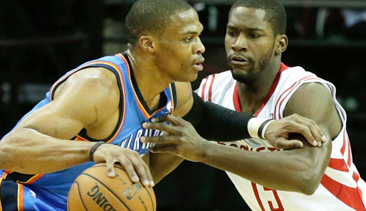 Thunder-All-Star Russell Westbrook verpasste gegen Houston nur knapp ein Triple-Double