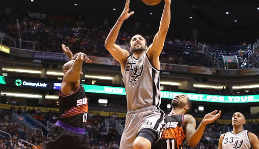 Manu Ginobili blieb gegen Phoenix blass, dennoch fuhren die Spurs einen nie gefährdeten Sieg ein