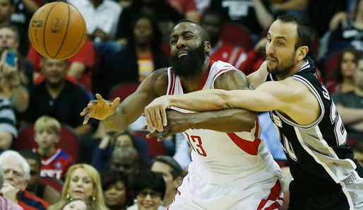 James Harden und Manu Ginobili lieferten sich im Texas-Derby heiße Duelle