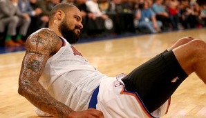 Tyson Chandler zog sich gegen die Bobcats einen Wadenbeinbruch zu