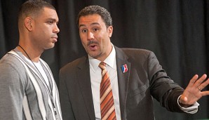 Allan Houston (l.) und D-League-Präsident Dan Reed stellten das neue Team vor