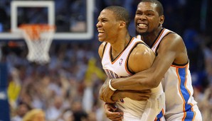 Russell Westbrook und Kevin Durant präsentieren sich in überragender Form