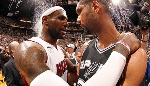 Tim Duncan und LeBron James stehen sich erneut in den Finals gegenüber