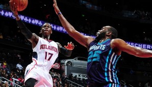 Dennis Schröder (l.) und die Atlanta Hawks demontierten die Hornets nach allen Regeln der Kunst