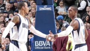 Monta Ellis (l.) führte die Mavericks zum Sieg beim Debüt von Rajon Rondo