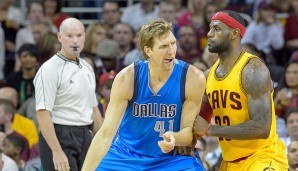 Dirk Nowitzki und LeBron James stehen sich zum ersten Mal in dieser Saison gegenüber