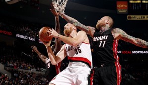 Chris Kaman und die Blazers hatten gegen die Heat-Defense leichtes Spiel