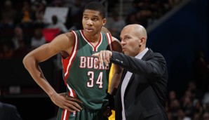 Jason Kidd (r.) trainiert seit dieser Saison Giannis Antetokounmpo und die Bucks