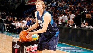 Dirk Nowitzki trat fünfmal beim Three-Point Contest an und setzte sich die begehrte Krone 2006 auf