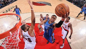 Russell Westbrook legte gegen die Blazers zum dritten Mal in Folge ein Triple-Double auf