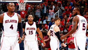 Vier gewinnt? Paul Millsap, Al Horford, Kyle Korver und DeMarre Carroll (v.l.n.r.)