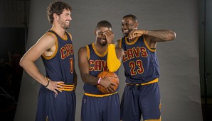 Zu 33 Prozent gesund: Kevin Love, Kyrie Irving und LeBron James