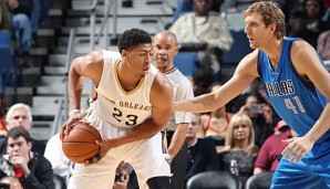 Anthony Davis ist mit den Pels an Dirk Nowitzki und den Mavericks vorbeigezogen