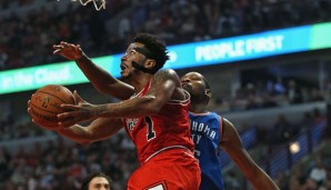 Derrick Rose (l.) war mit 29 Punkten der überragende Mann bei den Bulls