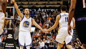 Stephen Curry versenkte gegen die Phoenix Suns unglaubliche neun Dreier