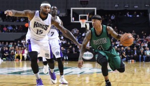 Isaiah Thomas (r.) traf mit den Boston Celtics auf seinen alten Teamkollegen DeMarcus Cousins