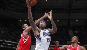 DeMarcus Cousins (M.) legte gegen die Rockets eine starke Vorstellung hin