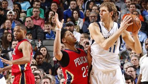 Dirk Nowitzki und Anthony Davis lieferten sich ein packendes Duell