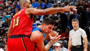 Nikola Vucevic (r.) war bei Al Horford und Co. weitestgehend abgemeldet