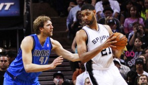 Tim Duncan und Dirk Nowitzki spielten über 60 Spiele während ihrer Karriere gegeneinander