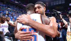 Tim Duncan (r.) könnte das vielleicht letzte Spiel seiner NBA-Karriere gemacht haben