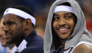 Carmelo Anthony (r.) und LeBron James sind seit über 13 Jahren gut befreundet