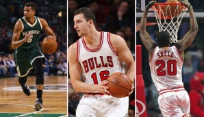 Michael Carter-Williams (l.) spielt künftig für die Chicago Bulls