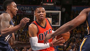 Russell Westbrook sicherte sich gegen Indiana erneut rin Triple-Double