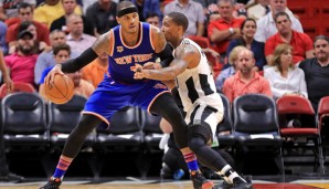 Carmelo Anthony zeigte gegen die Miami Heat eine starke Leistung