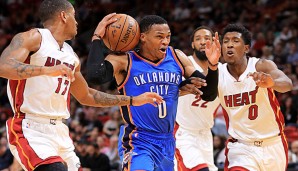 Russell Westbrook legte sein 15. Triple-Double der Saison auf