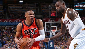 Russell Westbrook und LeBron James treffen in Cleveland aufeinander