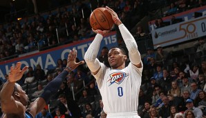 Russell Westbrook dominierte auch gegen die Dallas Mavericks