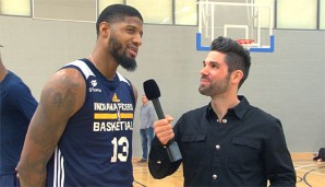 Paul George stand in London auch unserem Moderator Daniel Herzog Rede und Antwort