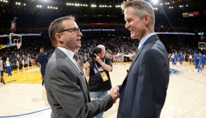 Scott Brooks (l.) und Steve Kerr sind die Coaches des Monats Januar