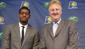 Paul George (l.) stand bei den Pacers vor kurzem angeblich vor dem Absprung