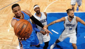 Russell Westbrook stellte mit 57 Punkten bei einem Triple-Double einen neuen NBA-Rekord auf