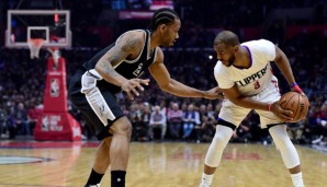 Bei den Spurs würde Chris Paul (r.) mit Superstar Kawhi Leonard zusammenspielen