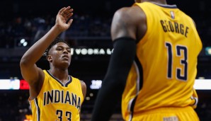 Myles Turner (l.) ist der neue Anführer der Pacers