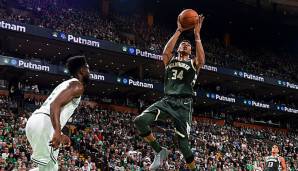 Giannis Antetokounmpo legte 37 Punkte in Boston auf