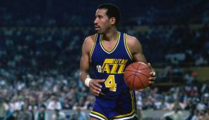 Platz 14: 1983 - Adrian Dantley erzielte in den 80er Jahren die drittmeisten Punkte aller Spieler. Gegen die Nuggets eröffnete er 1983 mit 40 Zählern