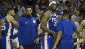 Jahlil Okafor (2. v.l.) spielt bei den Sixers keine Rolle mehr